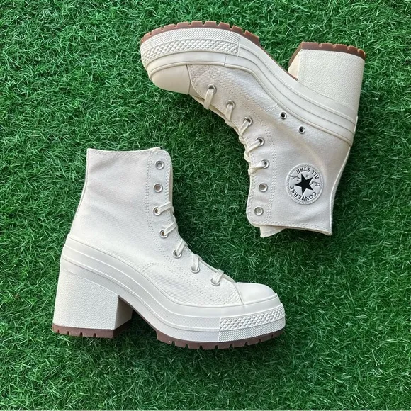 💝Converse Chuck 70 De Luxe Heel Hi Egret