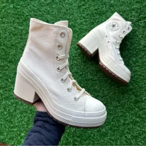 💝Converse Chuck 70 De Luxe Heel Hi Egret