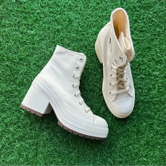 💝Converse Chuck 70 De Luxe Heel Hi Egret
