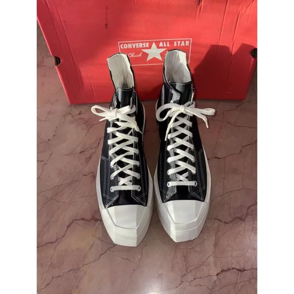 Converse Chuck 70 De Luxe Squared in Black Egret 10.5 Mens New with Box