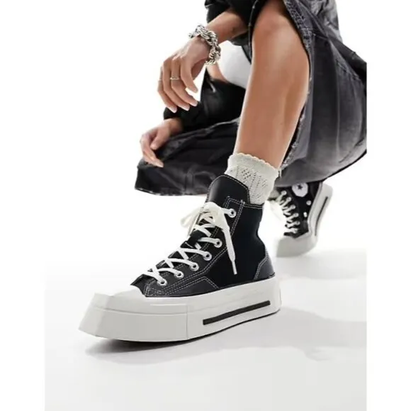 Converse Chuck 70 De Luxe Squared in Black Egret 10.5 Mens New with Box