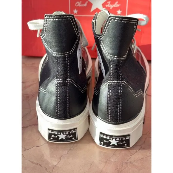 Converse Chuck 70 De Luxe Squared in Black Egret 10.5 Mens New with Box