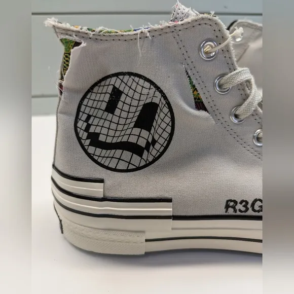 Converse Chuck 70 Hacked Heel High Tear Away Light Bone Casual Smile Sneakers