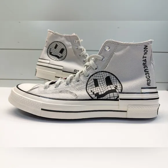 Converse Chuck 70 Hacked Heel High Tear Away Light Bone Casual Smile Sneakers