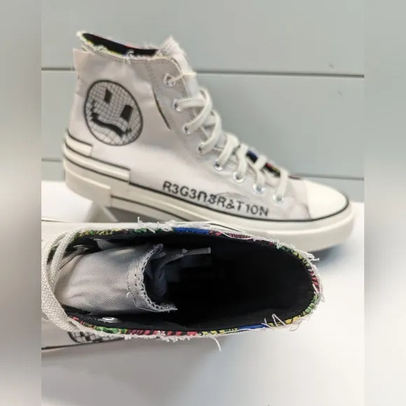 Converse Chuck 70 Hacked Heel High Tear Away Light Bone Casual Smile Sneakers
