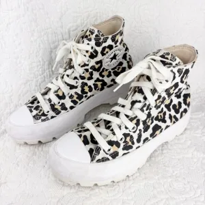 Converse Chuck Taylor All Star Leopard Canvas Platform High-top Sneakers Sz 7
