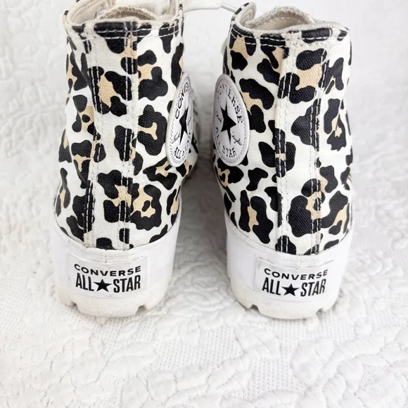 Converse Chuck Taylor All Star Leopard Canvas Platform High-top Sneakers Sz 7