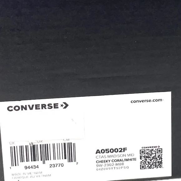 Converse Chuck Taylor All Star Madison Mid Sneakers Women's Coral Canvas A05002F