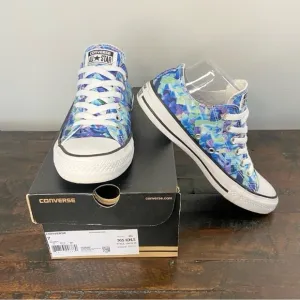 Converse Chuck Taylor All-Star Photo Real Low-Top Sneakers Blue Purple Women’s 7