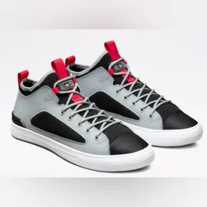 Converse Chuck Taylor All Star Ultra OX Unisex Gray/Black/Red Shoe/Sneaker | NEW