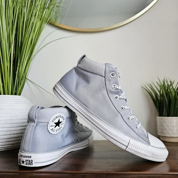 Converse Chuck Taylor Street Mid Casual Sneakers from Finish Line Gray M 10/W 12
