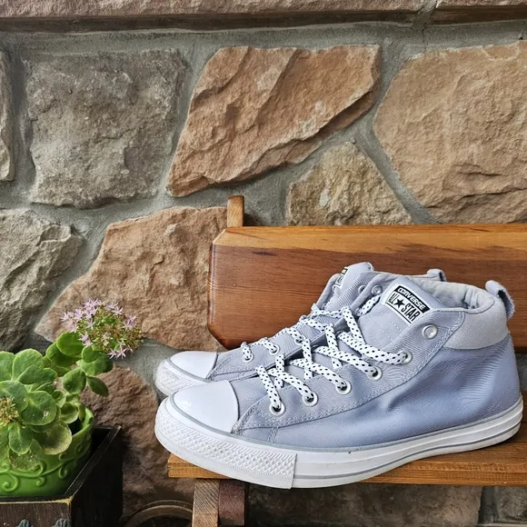 Converse Chuck Taylor Street Mid Casual Sneakers from Finish Line Gray M 10/W 12