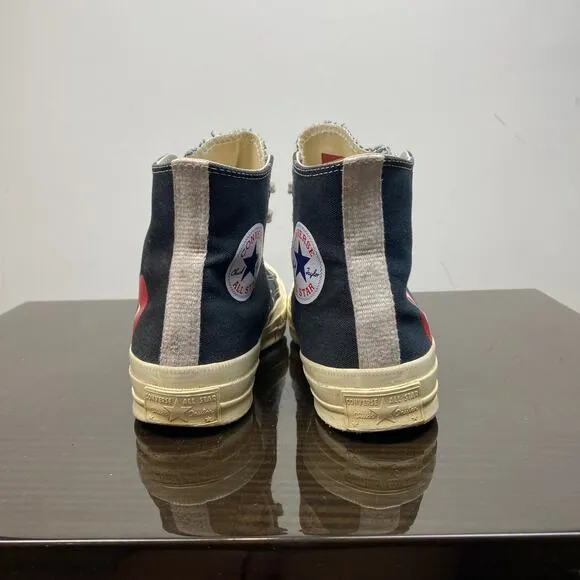 Converse Comme des Garcons Play High Canvas Sneakers Women's 7 Men's 5