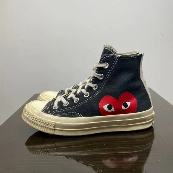 Converse Comme des Garcons Play High Canvas Sneakers Women's 7 Men's 5