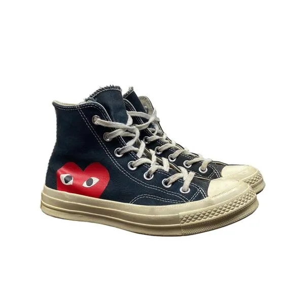 Converse Comme des Garcons Play High Canvas Sneakers Women's 7 Men's 5
