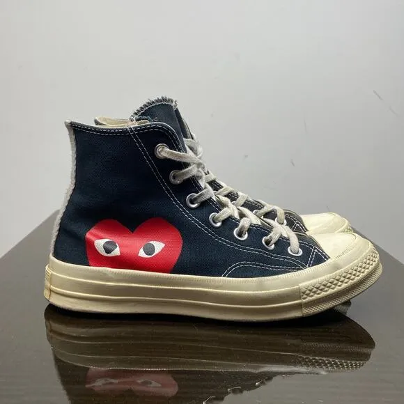 Converse Comme des Garcons Play High Canvas Sneakers Women's 7 Men's 5