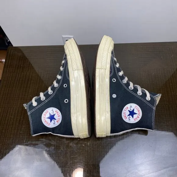 Converse Comme des Garcons Play High Canvas Sneakers Women's 7 Men's 5