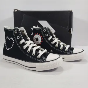 Converse CTAS Hi Valentine's Day 2022 Black White Sneakers Women's 7.5