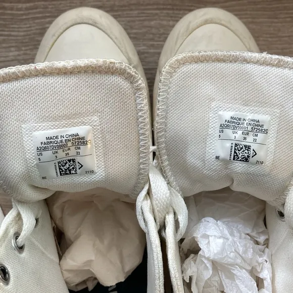 Converse CTAS lugged Hi platform booties sneakers zebra tongue 5