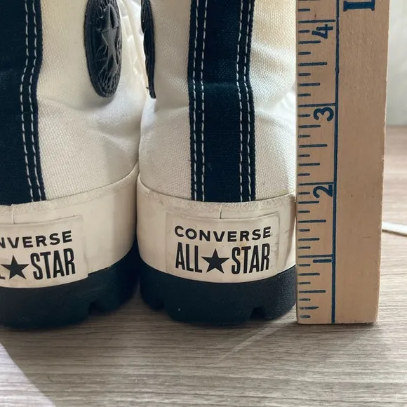 Converse CTAS lugged Hi platform booties sneakers zebra tongue 5