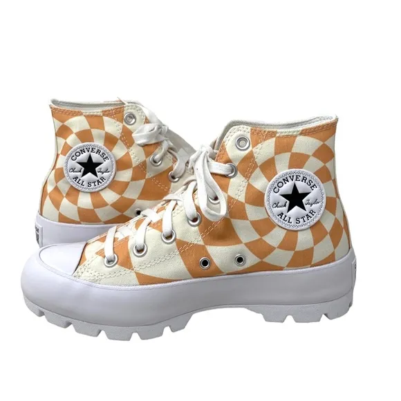 Converse Ctas Lugged High Top Sneakers Women's Size Orange Candy Canvas A10018C