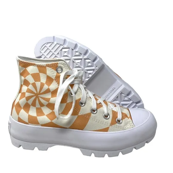 Converse Ctas Lugged High Top Sneakers Women's Size Orange Candy Canvas A10018C