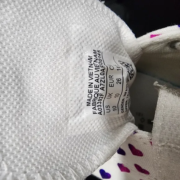 Converse Kids' Heart Print Sneakers - White and Pink