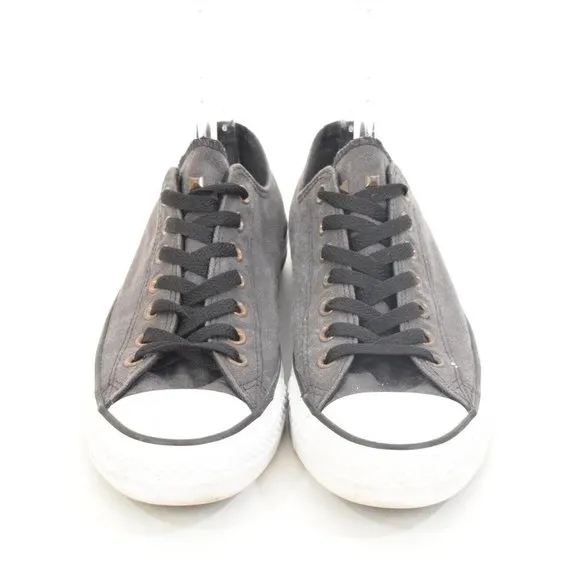 Converse Mens Distressed Gray Canvas Studded All Star Sneakers