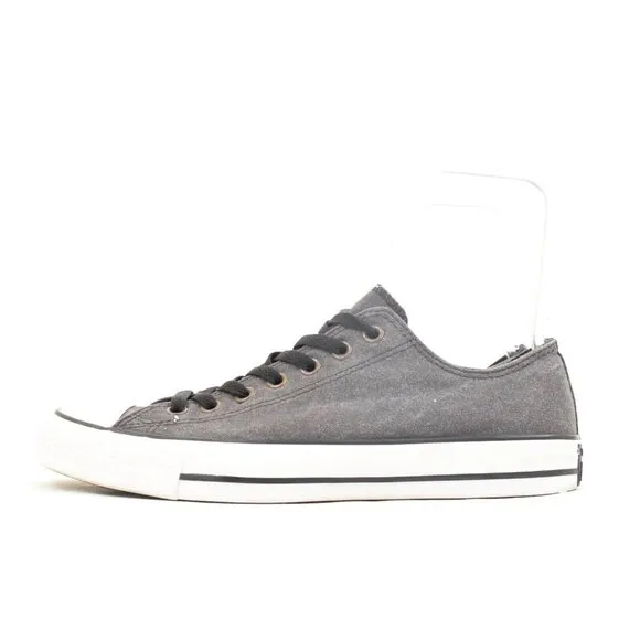 Converse Mens Distressed Gray Canvas Studded All Star Sneakers