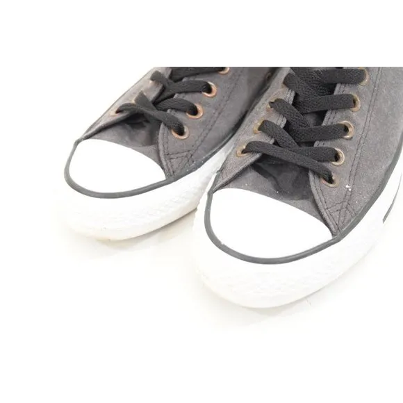 Converse Mens Distressed Gray Canvas Studded All Star Sneakers