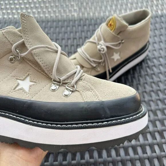 Converse One Star Mid Fleece Lined Boots Papyrus Women's Boots 566164C Size 7.5