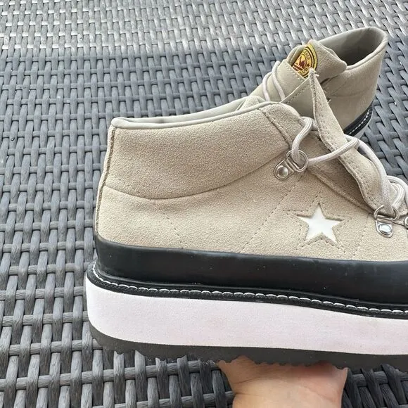 Converse One Star Mid Fleece Lined Boots Papyrus Women's Boots 566164C Size 7.5