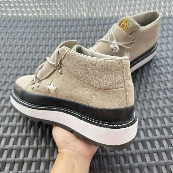 Converse One Star Mid Fleece Lined Boots Papyrus Women's Boots 566164C Size 7.5