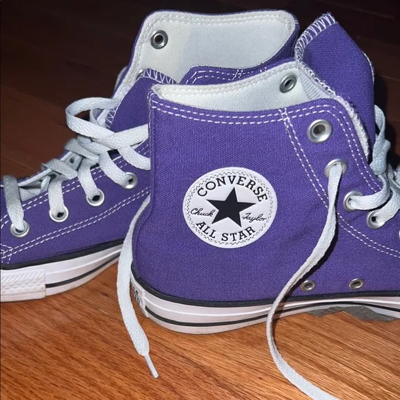Converse Purple Canvas High-Top Sneakers