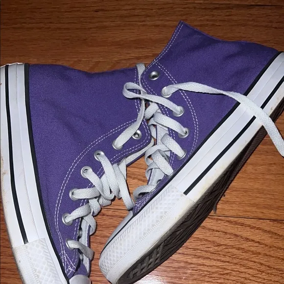 Converse Purple Canvas High-Top Sneakers