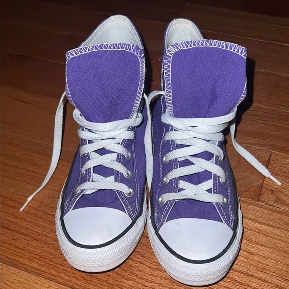 Converse Purple Canvas High-Top Sneakers