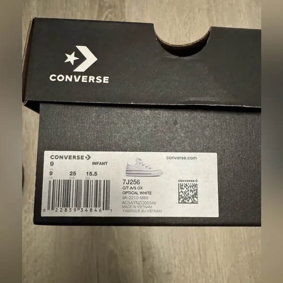 Converse White Sneakers with Red Trim