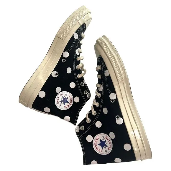 Converse x Comme de Garcons PLAY Polka Dot Chuck Taylor All Star 70s Hi Sneakers