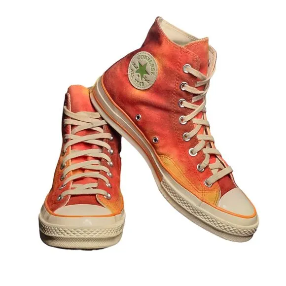 Converse X Concepts 1891 Orange Gradient High-Top Canvas Sneakers Size 8