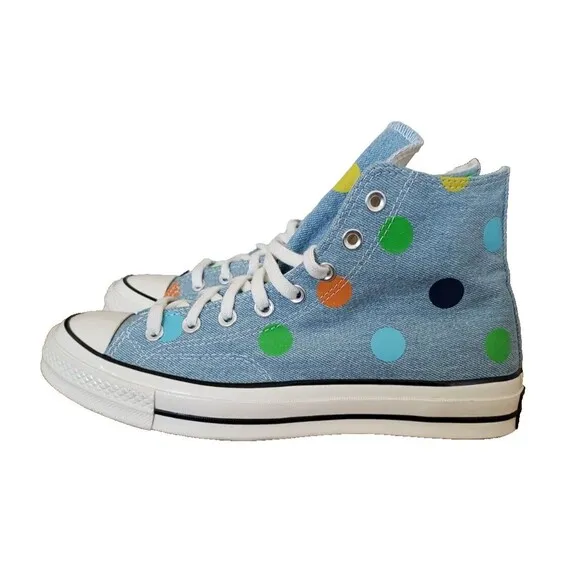 Converse x Golf Wang Chuck 70 Hi Blue Polka Dot Men’s Size 8 WOM Sz 10 170011C
