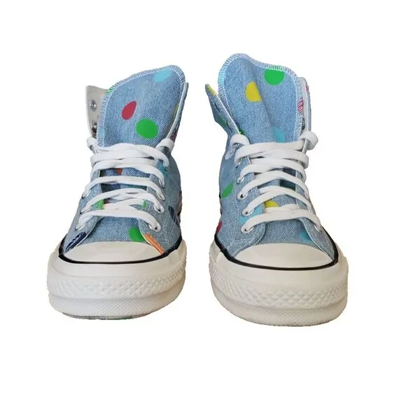 Converse x Golf Wang Chuck 70 Hi Blue Polka Dot Men’s Size 8 WOM Sz 10 170011C