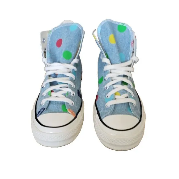 Converse x Golf Wang Chuck 70 Hi Blue Polka Dot Men’s Size 8 WOM Sz 10 170011C