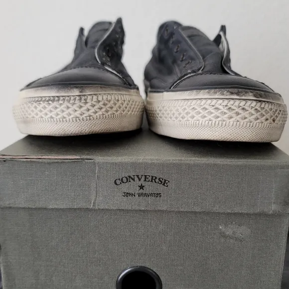 Converse X John Varvatos Chuck Taylor Low Top Laceless Black Sneakers