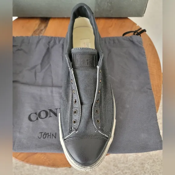 Converse X John Varvatos Chuck Taylor Low Top Laceless Black Sneakers