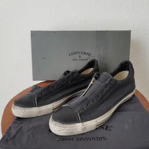 Converse X John Varvatos Chuck Taylor Low Top Laceless Black Sneakers