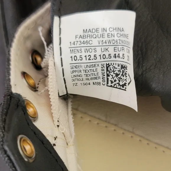 Converse X John Varvatos Chuck Taylor Low Top Laceless Black Sneakers