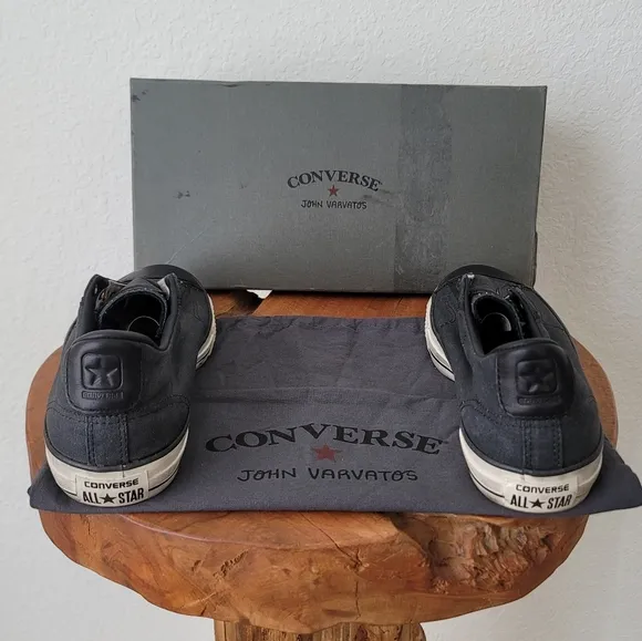 Converse X John Varvatos Chuck Taylor Low Top Laceless Black Sneakers