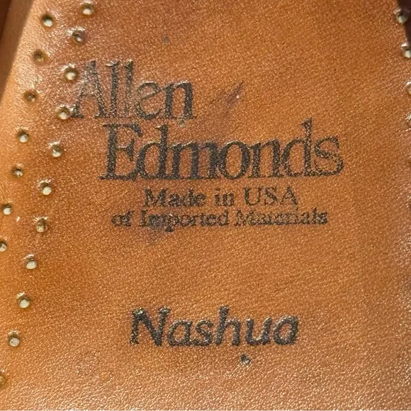 COPY - allen edmonds nashua loafers brown 9.5 d slip on leather