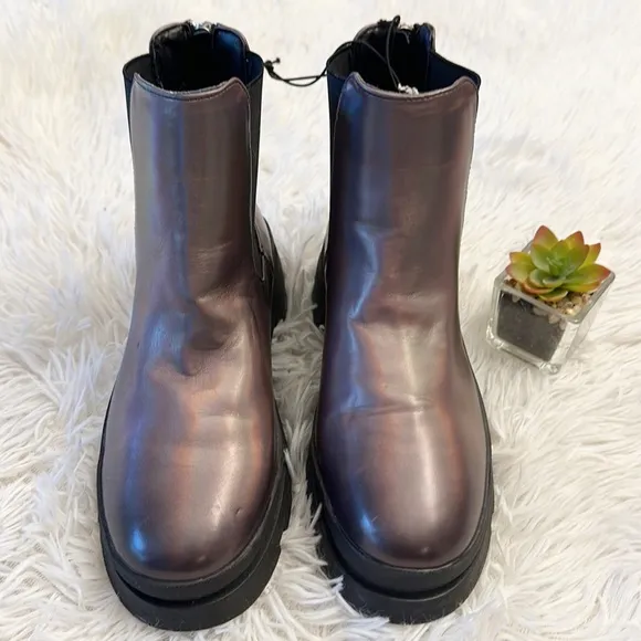 COPY - NEW Steve Madden Jteresta Metallic Ankle Boots Pewter girls size 5