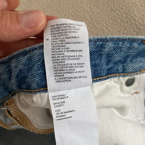 COS Tapered High Rise Ankle Length Jeans Size 32